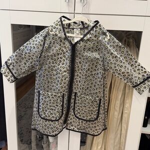 Bon Ton Leopard Print Raincoat with Black Trim